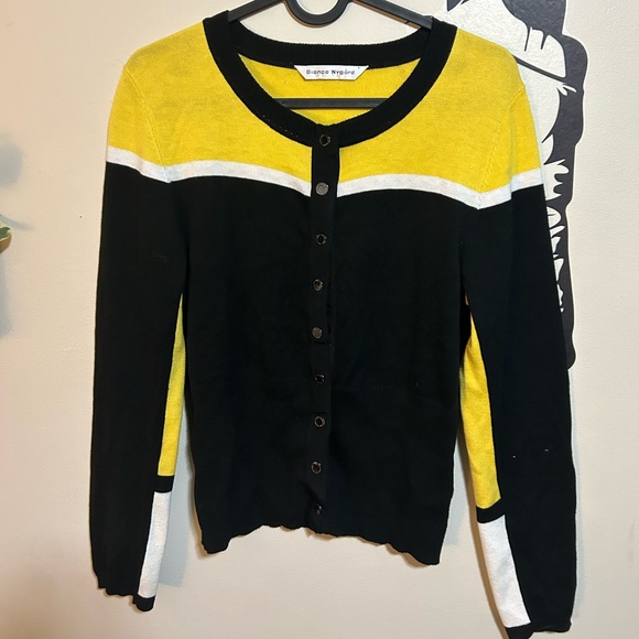 Black, Yellow & White Bianca Nygard Sweater - Picture 7 of 7